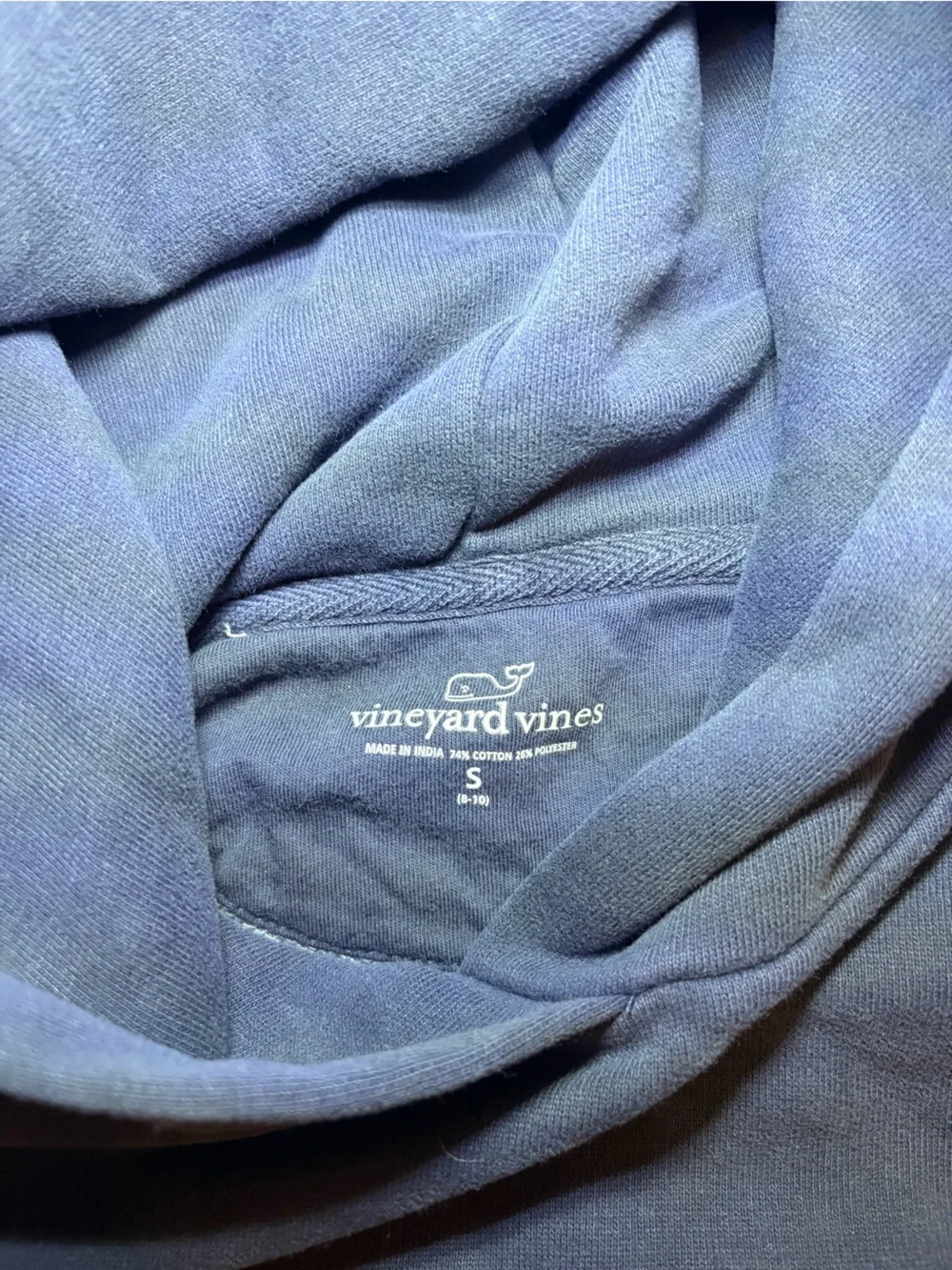 Kids Navy Blue Vineyard Vines Hooded Pullover Sweatshirt. Size Small.